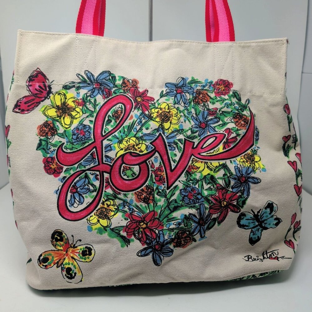 Brighton Love Tote Bag Canvas Large Tweet - Picture 2 of 13
